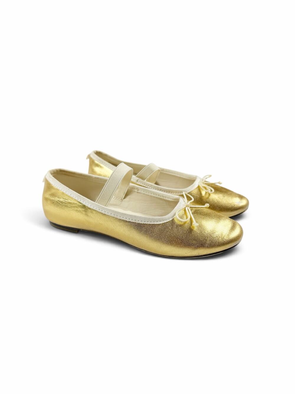 Crewcuts J.Crew Girls Strappy Ballet Flats Metallic Gold Mary Jane Size 2